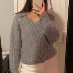 Grey knit sweater